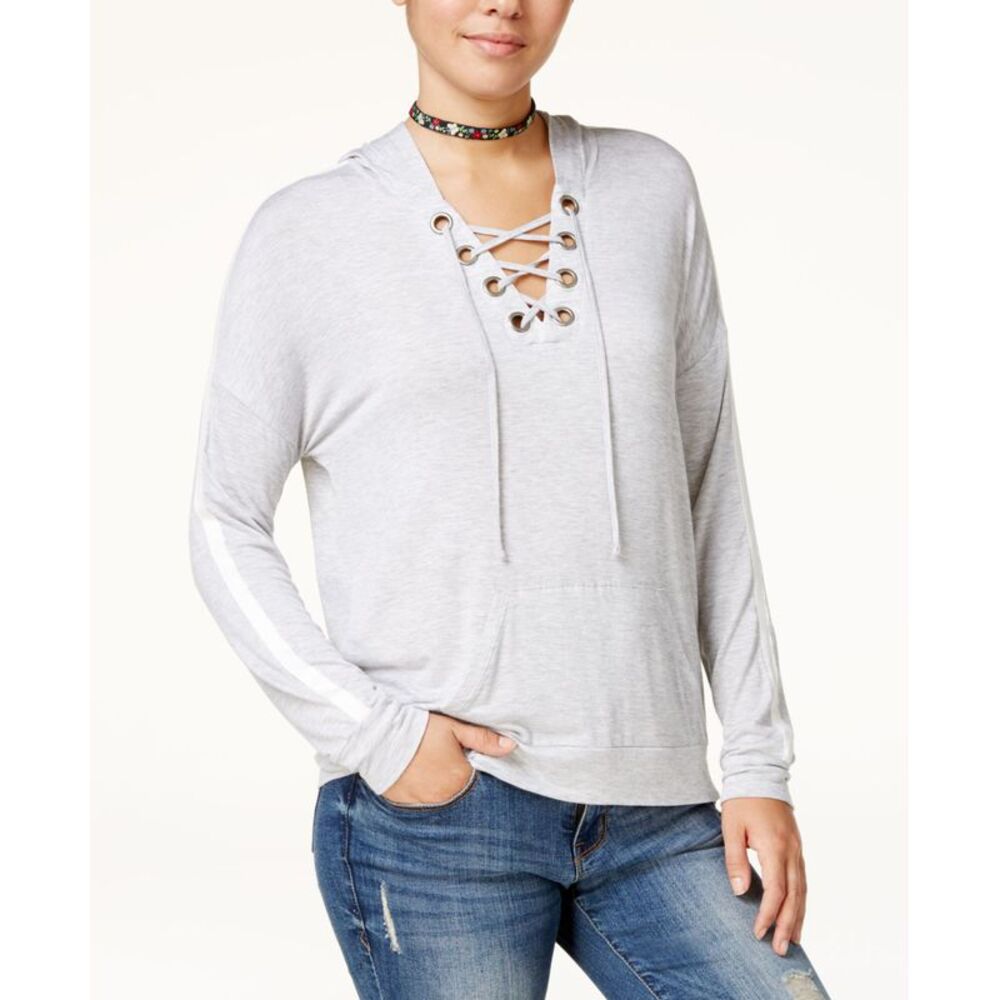 Hippie Rose Juniors Lace Up Hoodie